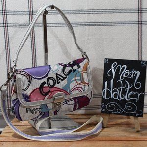 Coach Layla Poppy Metallic Hobo Crossbody